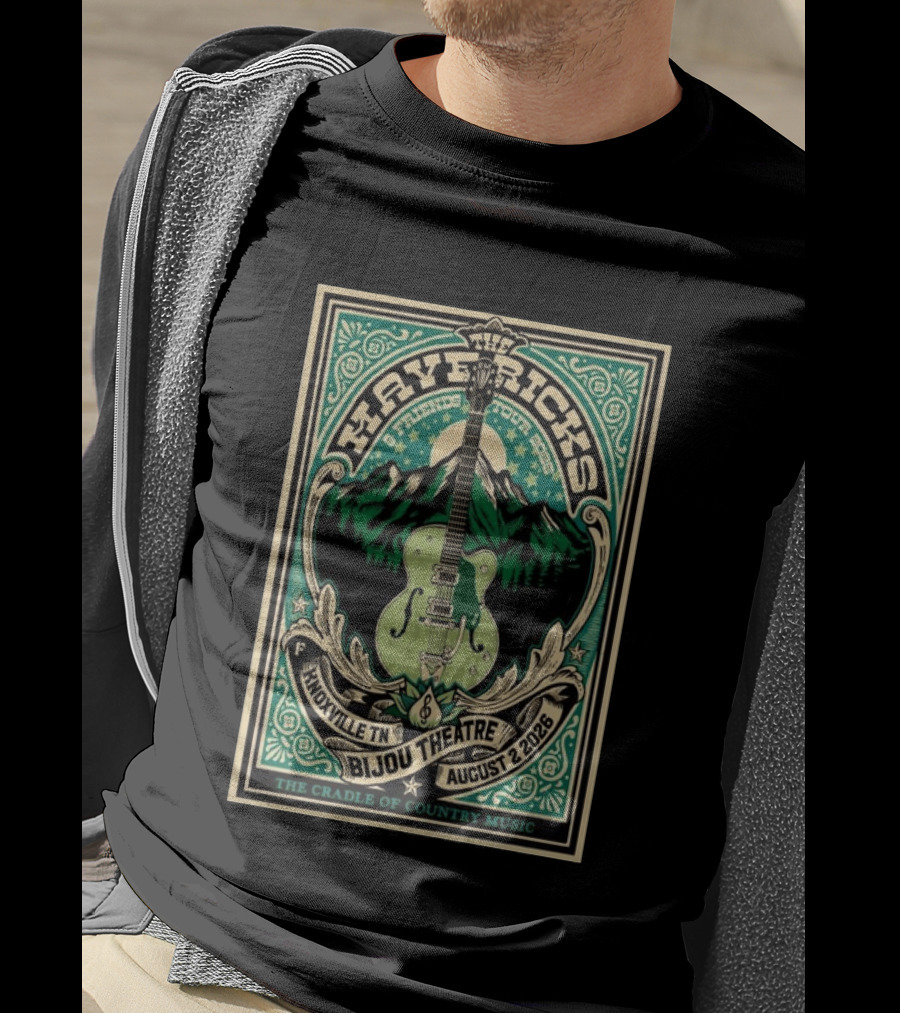 The Mavericks Brand New Day Tour 2026 Knoxville TN Bijou Theatre August 2 Cradle Of Country Music T-Shirt