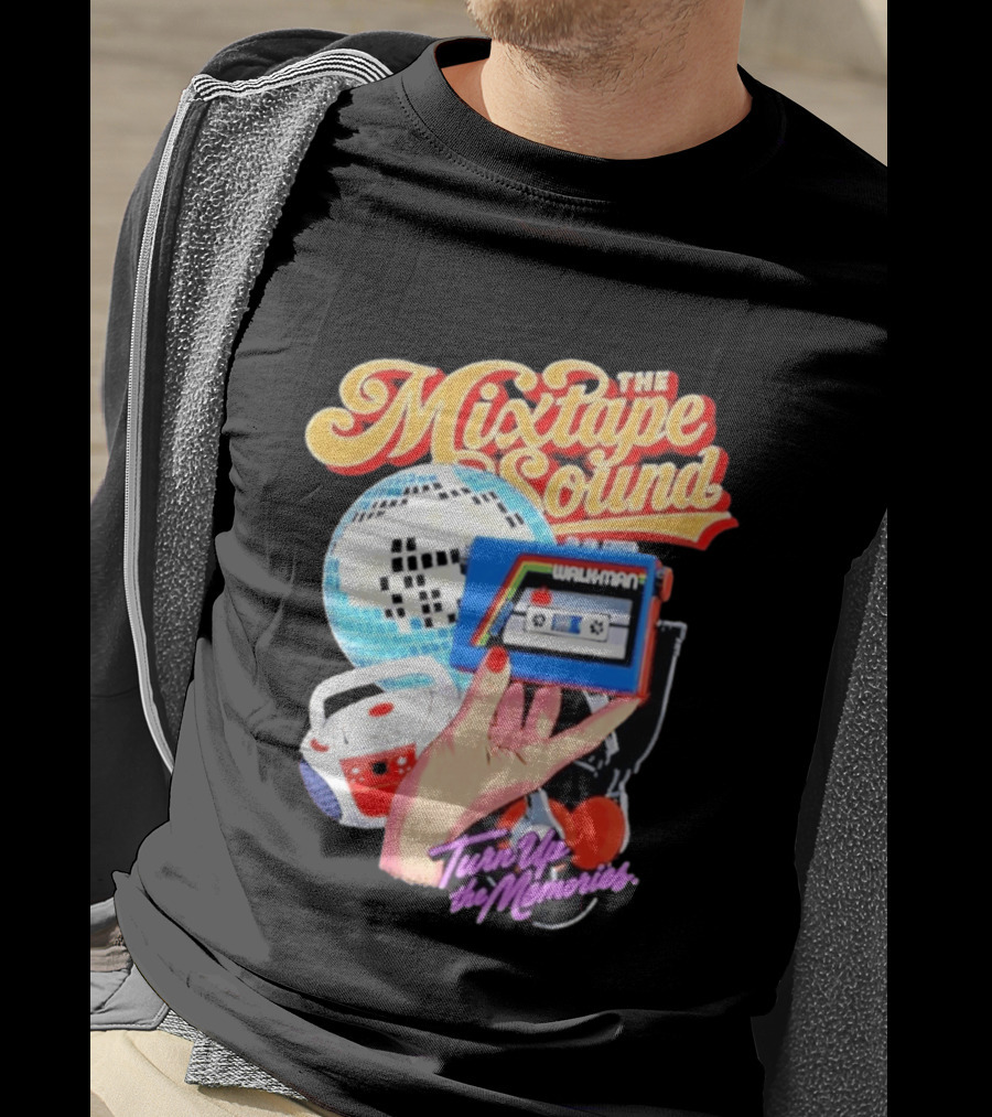 The Mixtape Sound Walkman Turn Up The Memories Disco Vibes T-Shirt