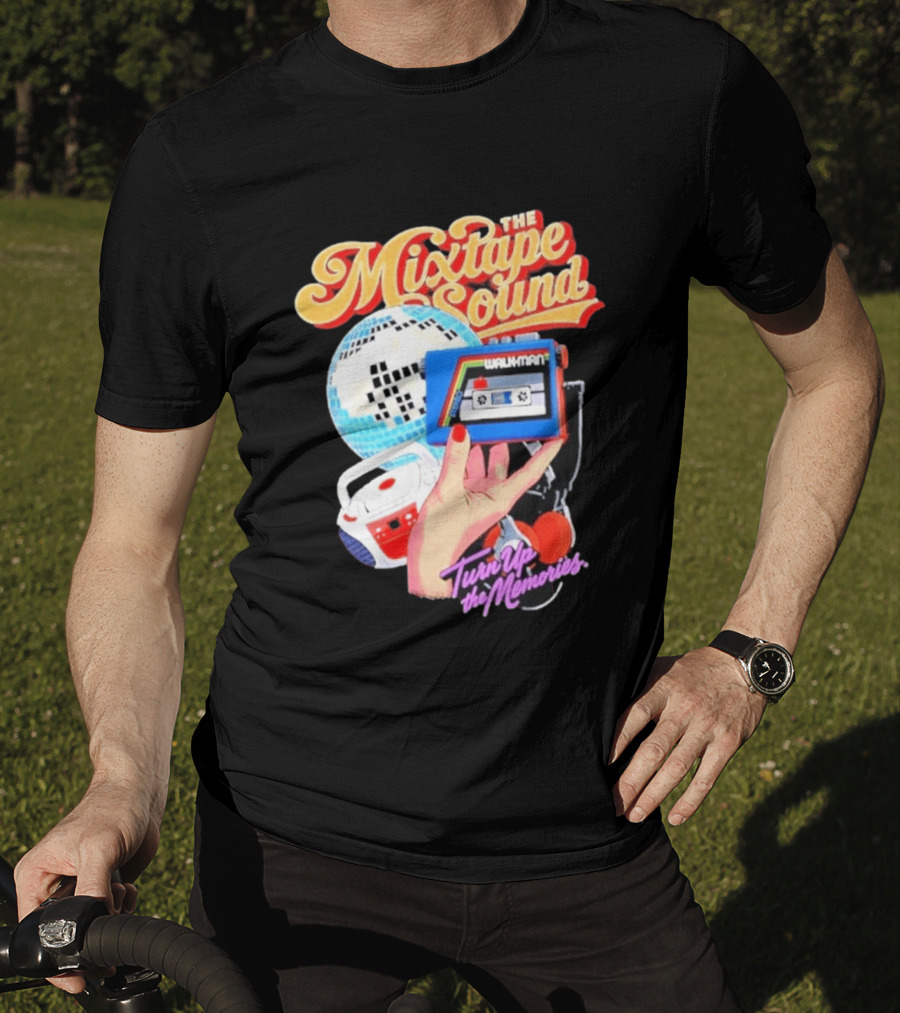 The Mixtape Sound Walkman Turn Up The Memories Disco Vibes T-Shirt