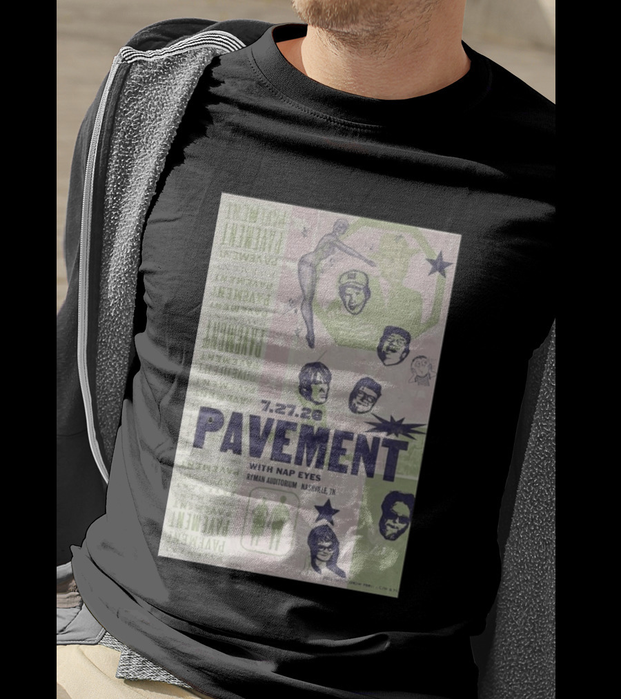 Pavement With Nap Eyes Ryman Auditorium Nashville Jul 27 2026 T-Shirt
