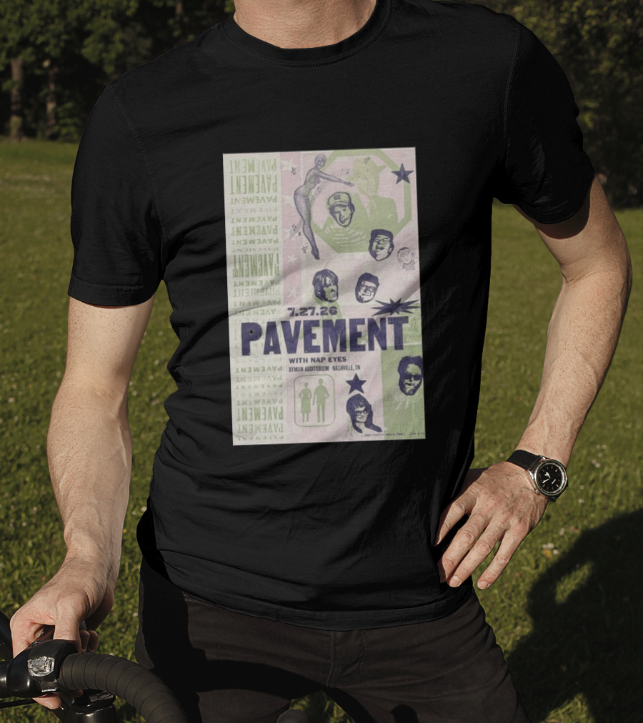Pavement With Nap Eyes Ryman Auditorium Nashville Jul 27 2026 T-Shirt