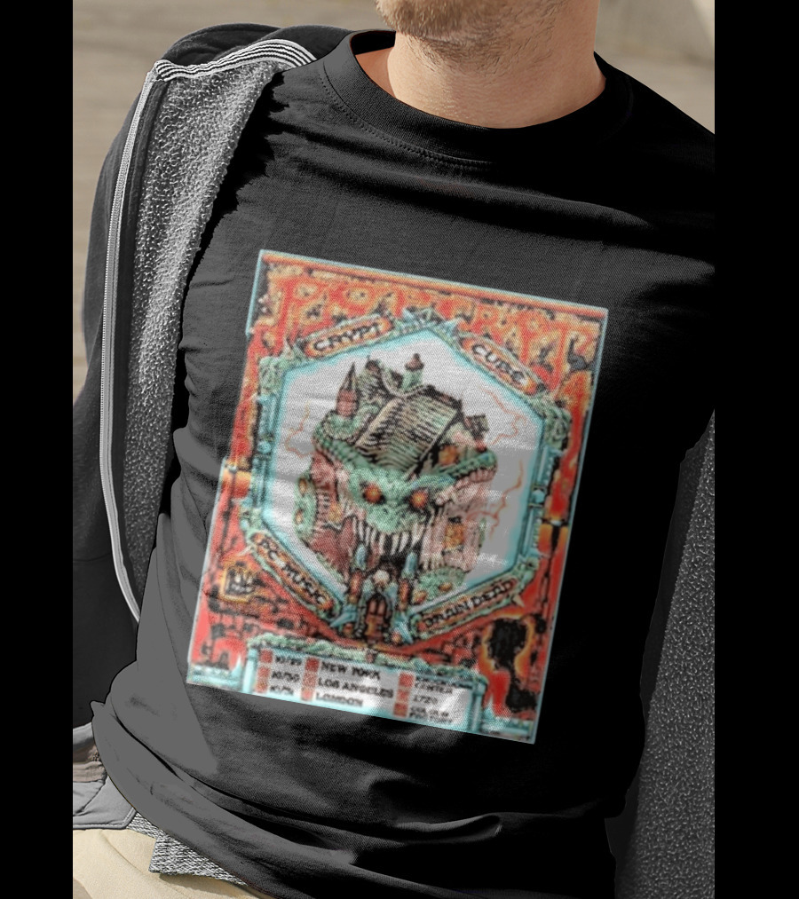 Pop Crypt Crypto Graphic Cube PC Music Brain Dead 2026 Tour New York Los Angeles London T-Shirt
