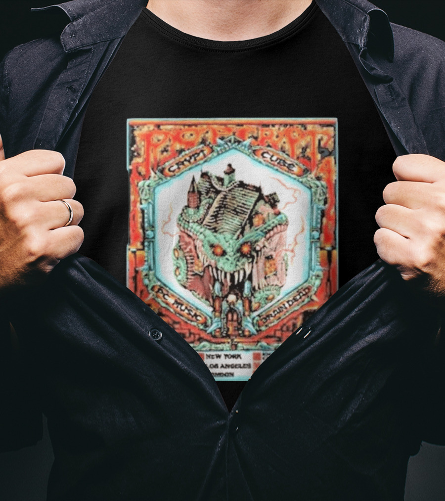 Pop Crypt Crypto Graphic Cube PC Music Brain Dead 2026 Tour New York Los Angeles London T-Shirt