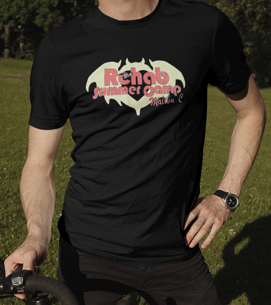 Rehab Summer Camp Malibu C Distressed Bat Wing T-Shirt
