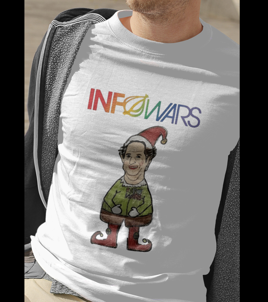 Infowars Elf Christmas Holiday Alex Jones Festive T-Shirt