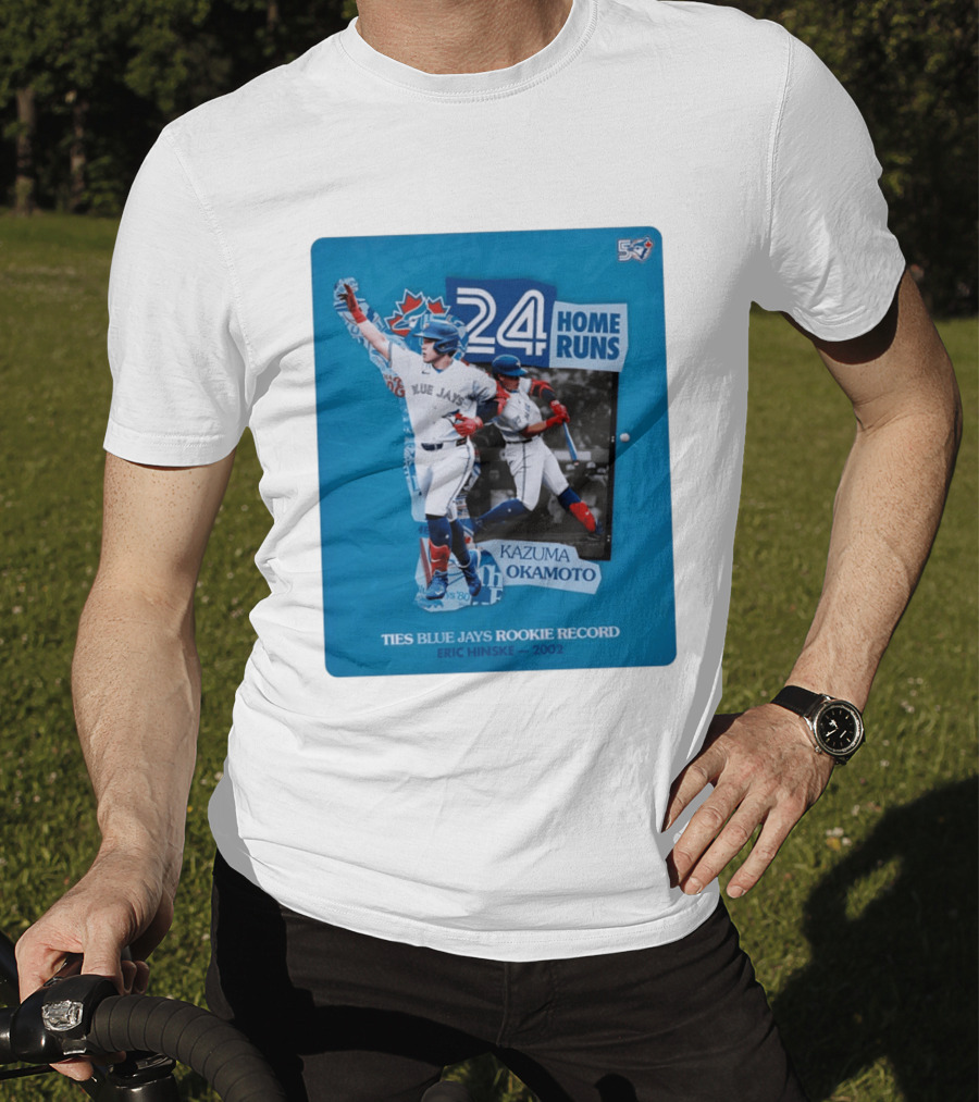 Kazuma Okamoto 24 Home Runs Ties Blue Jays Rookie Record Eric Hinske 2002 T-Shirt
