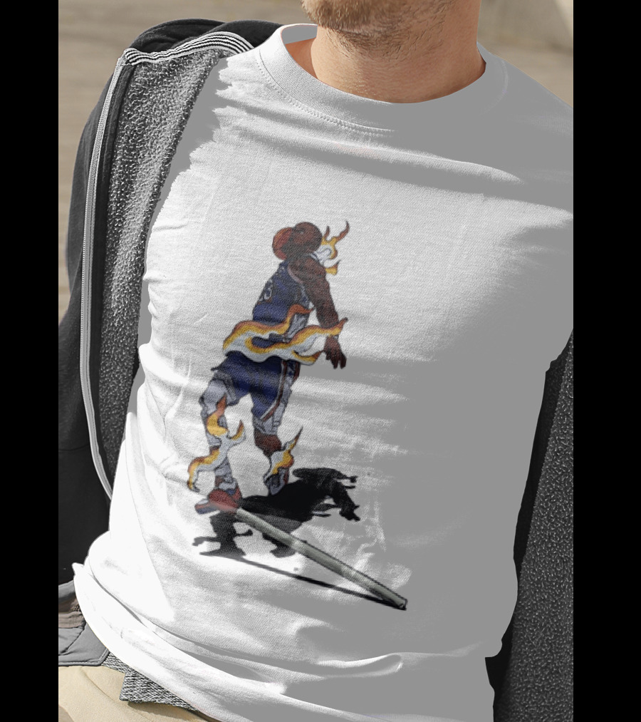 LeBron James Basketball Player Fiery Dunk Match Stick T-Shirt