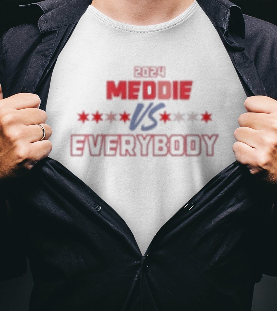 Run 4 Meddie Vs Everybody Red And Blue Stars T-Shirt
