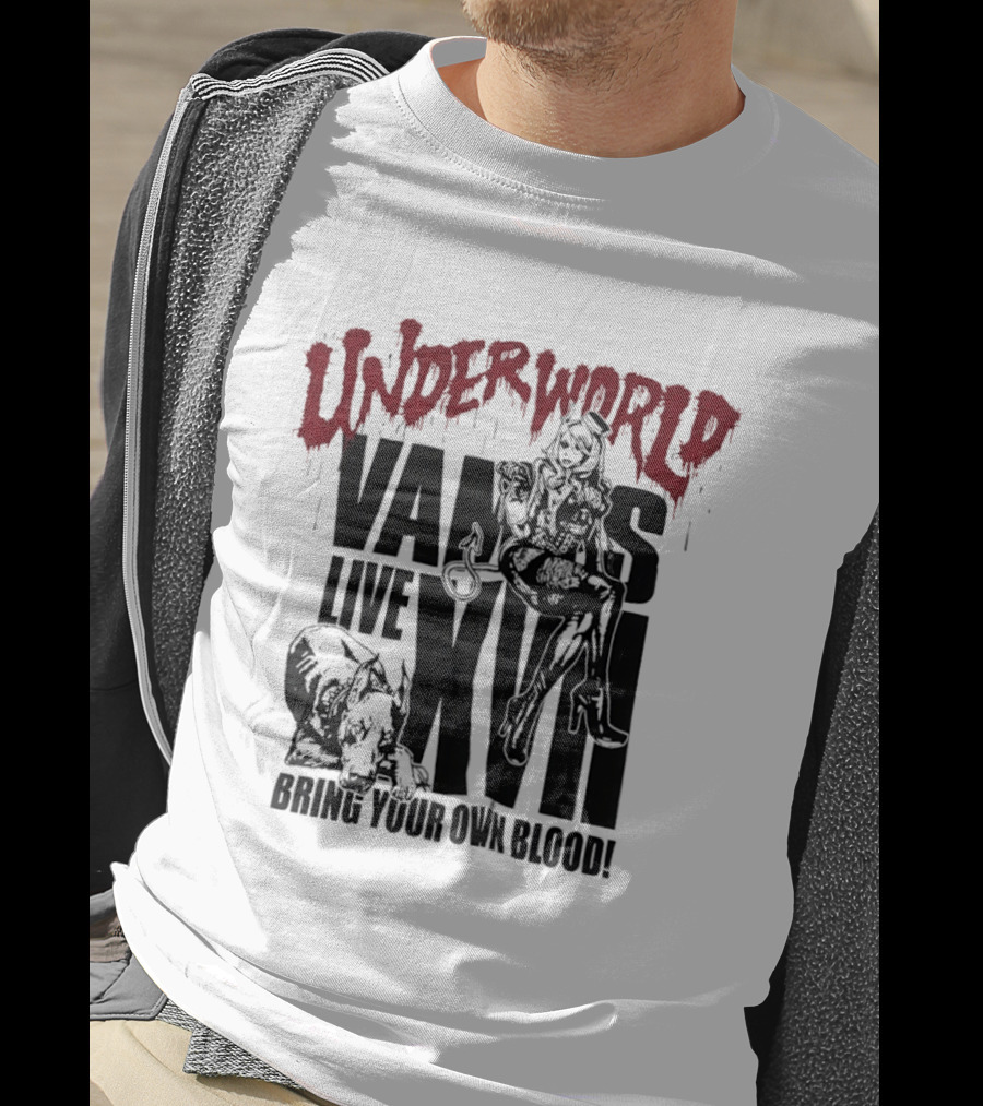 Underworld Vamps Live XVII Bring Your Own Blood Dripping Horror Aesthetic T-Shirt