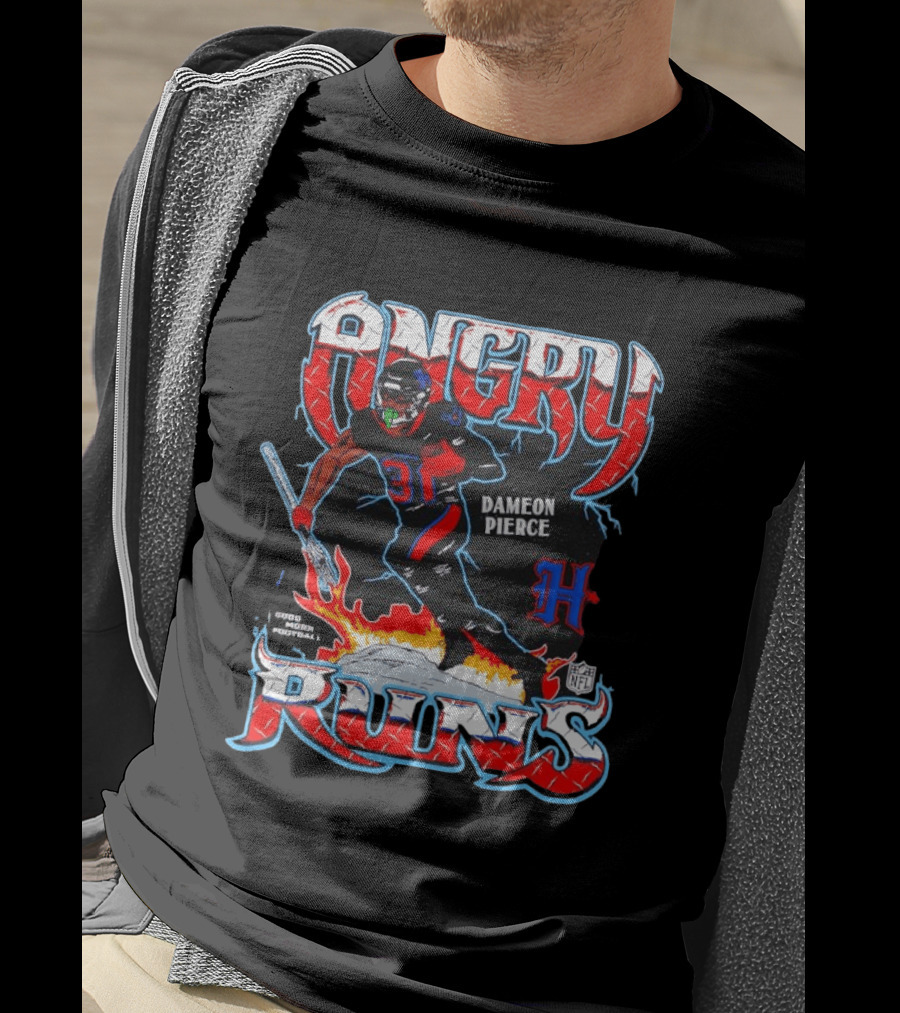 Angry Runs Dameon Pierce Houston Texans NFL 2024 T-Shirt