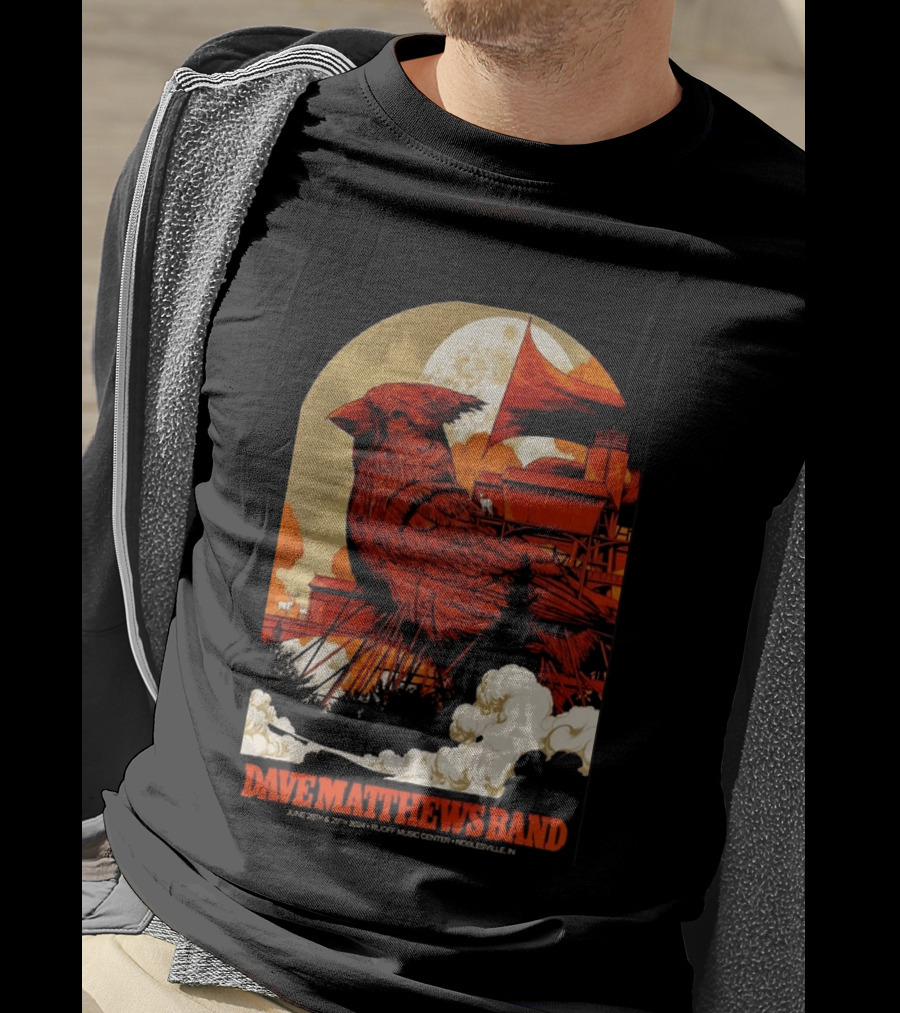 Dave Matthews Band June 28 29 2024 Ruoff Music Center Noblesville IN Cardinal T-Shirt