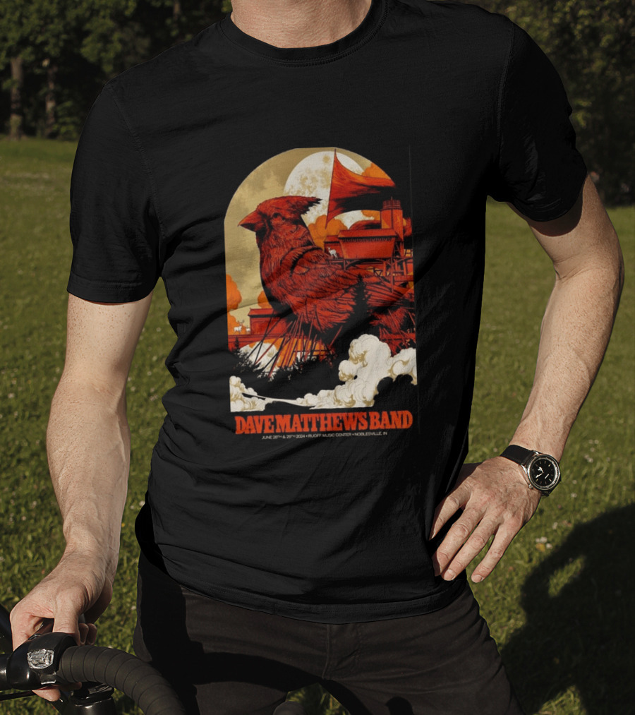 Dave Matthews Band June 28 29 2024 Ruoff Music Center Noblesville IN Cardinal T-Shirt