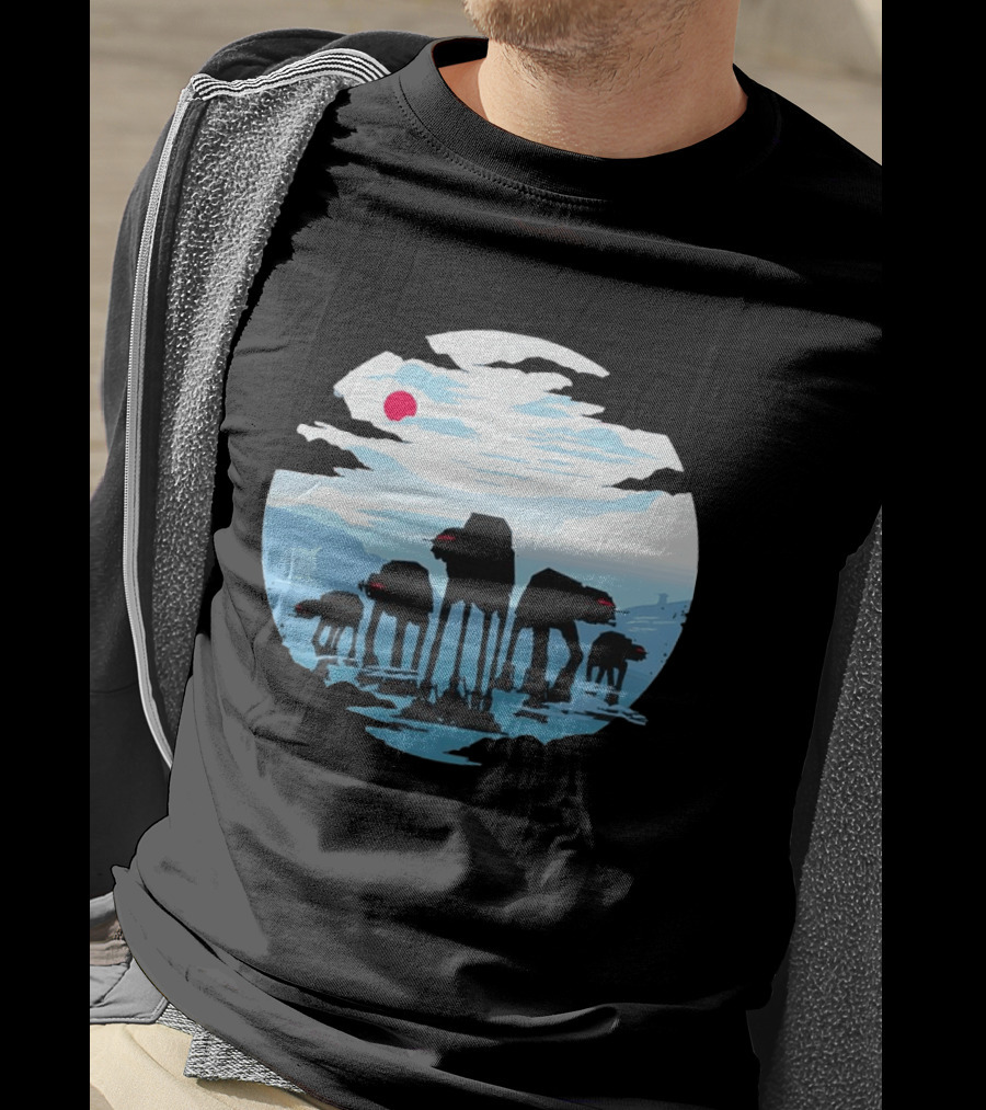 AT AT Walkers Ice Planet Battle Scene T-Shirt