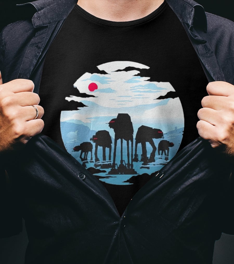 AT AT Walkers Ice Planet Battle Scene T-Shirt