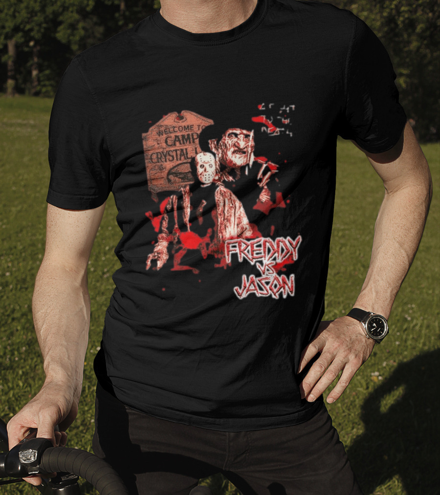 Freddy Vs Jason Welcome To Camp Crystal Lake Halloween T-Shirt