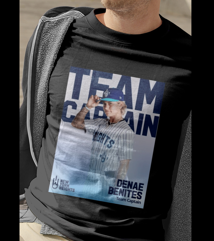 Team Captain Denae Benites New York Heights Baseball Team T-Shirt