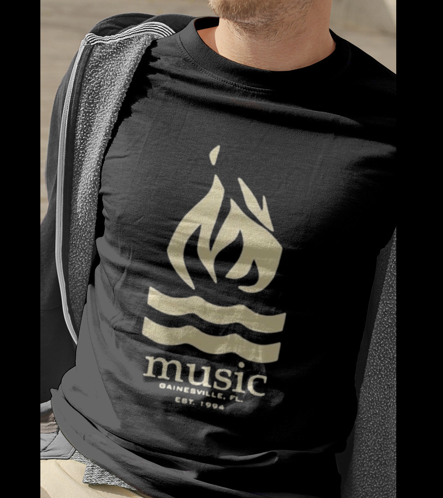 Hot Water Music Gainesville FL Est 1994 Flame And Waves T-Shirt