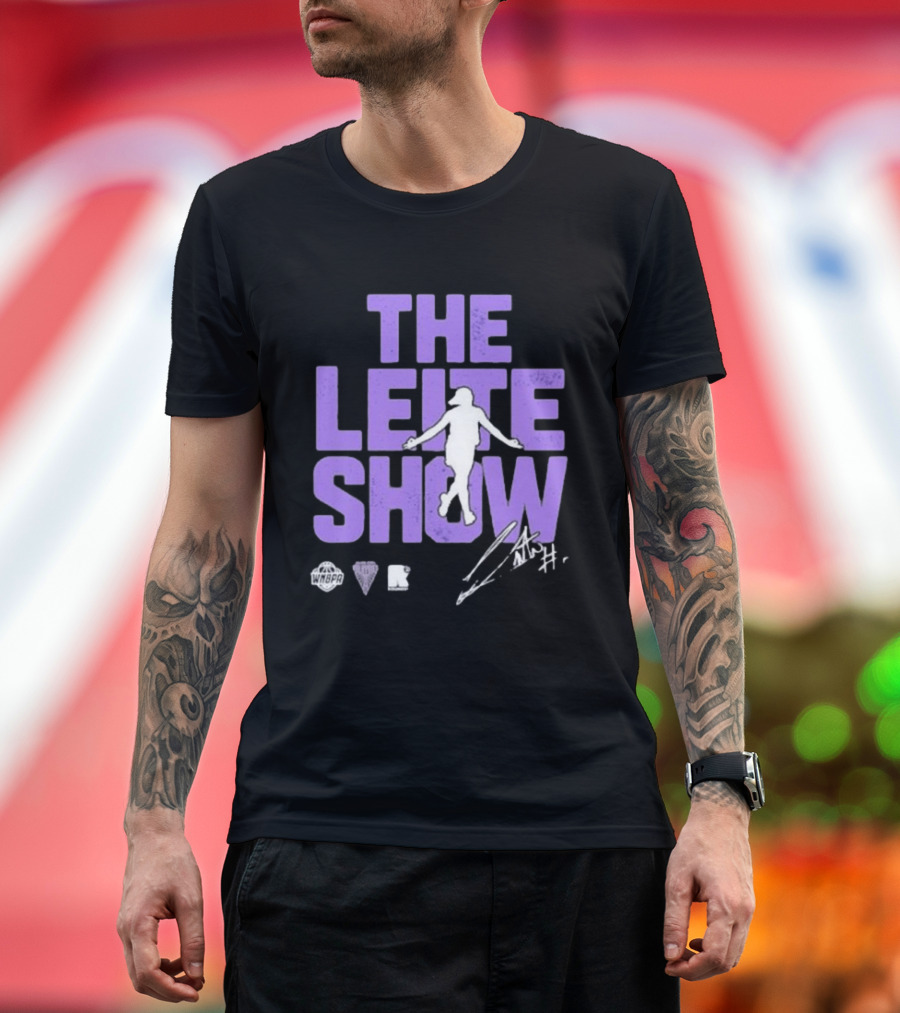 The Leite Show WNBPA Signature Purple Basketball T-Shirt