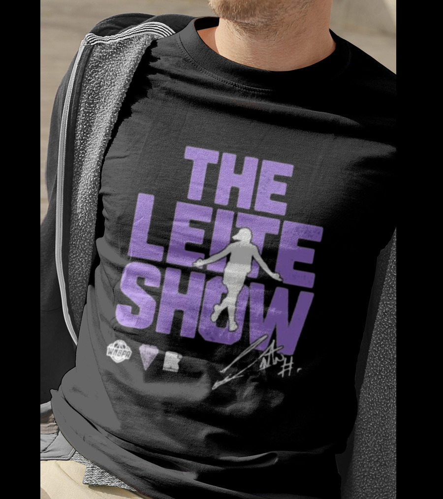 The Leite Show WNBPA Signature Purple Basketball T-Shirt
