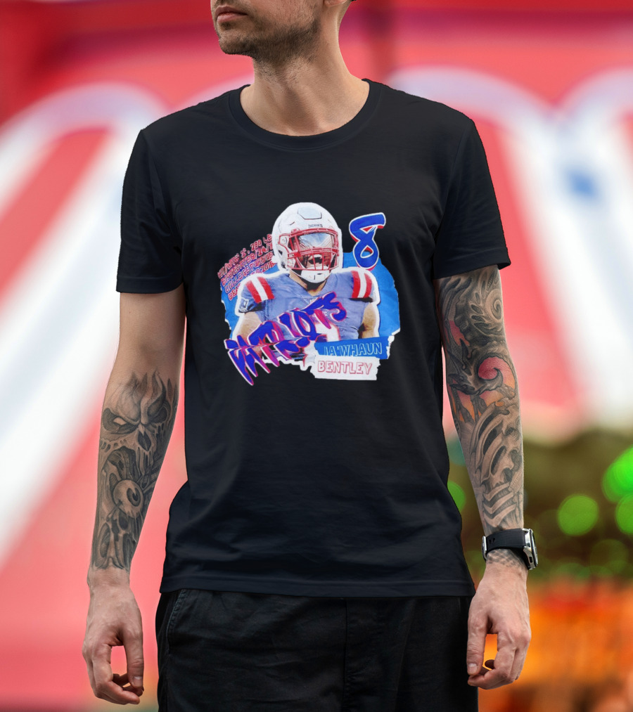 Patriots Ja'whaun Bentley New England 8 Football Superstars T-Shirt