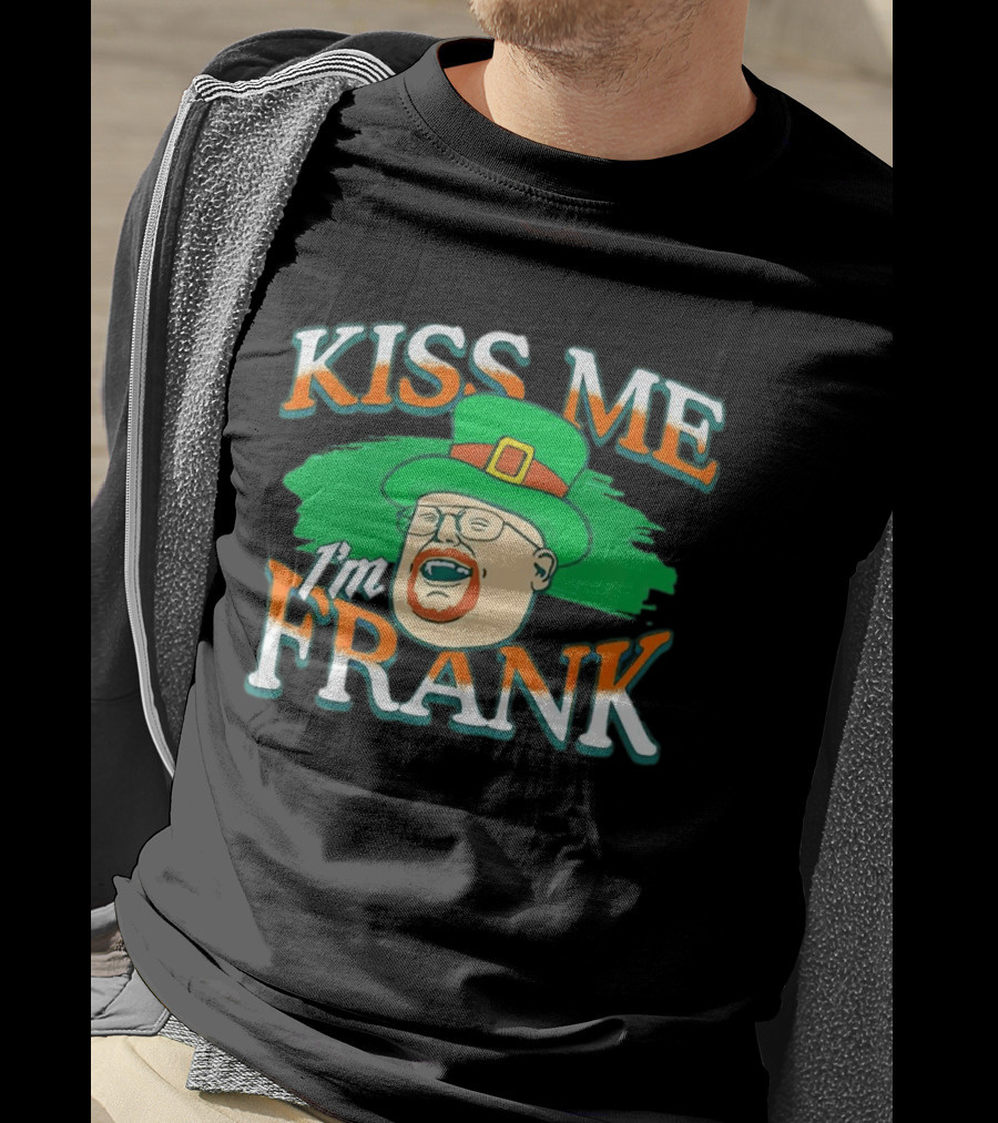 Kiss Me I'm Frank Leprechaun Hat Ginger Beard T-Shirt