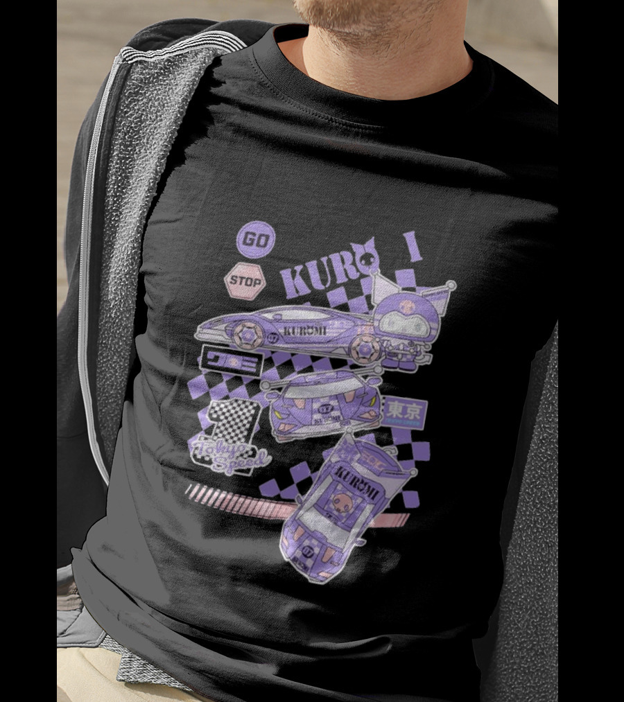 Kuromi Tokyo Speed Racing Number 07 Go Stop T-Shirt