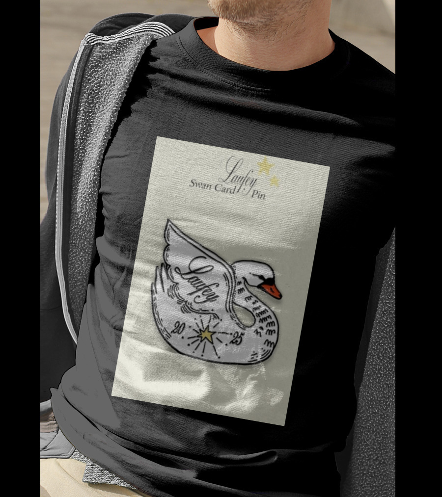 Laufey Swan Card Pin 2025 Stars Event T-Shirt
