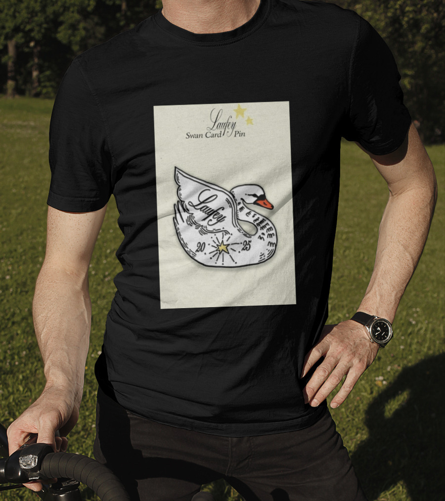Laufey Swan Card Pin 2025 Stars Event T-Shirt