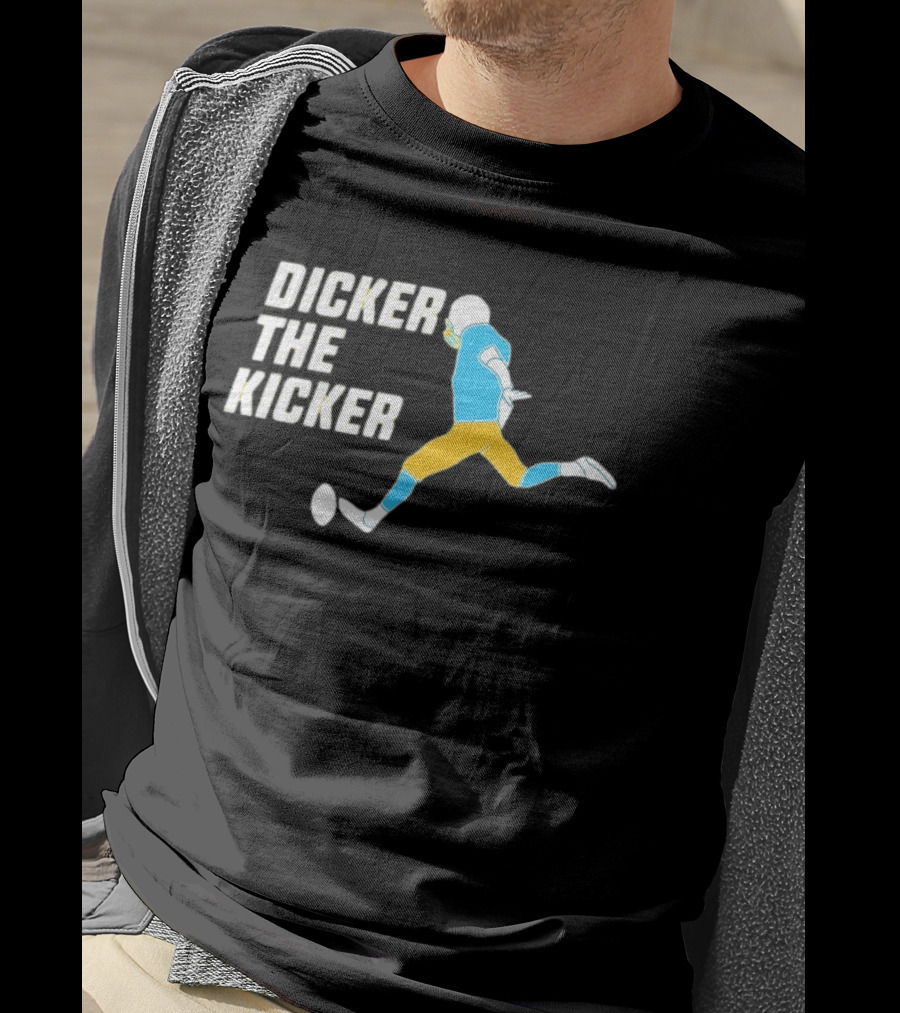 Dicker The Kicker Los Angeles Chargers Football Pose T-Shirt