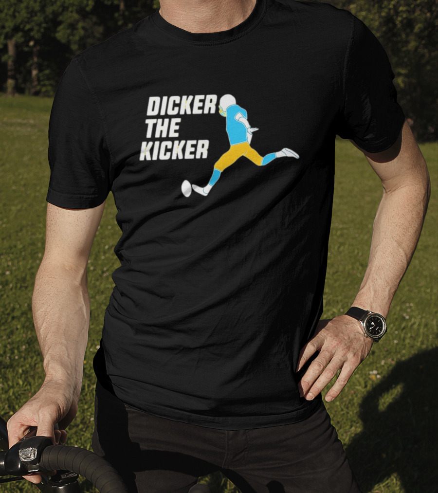 Dicker The Kicker Los Angeles Chargers Football Pose T-Shirt