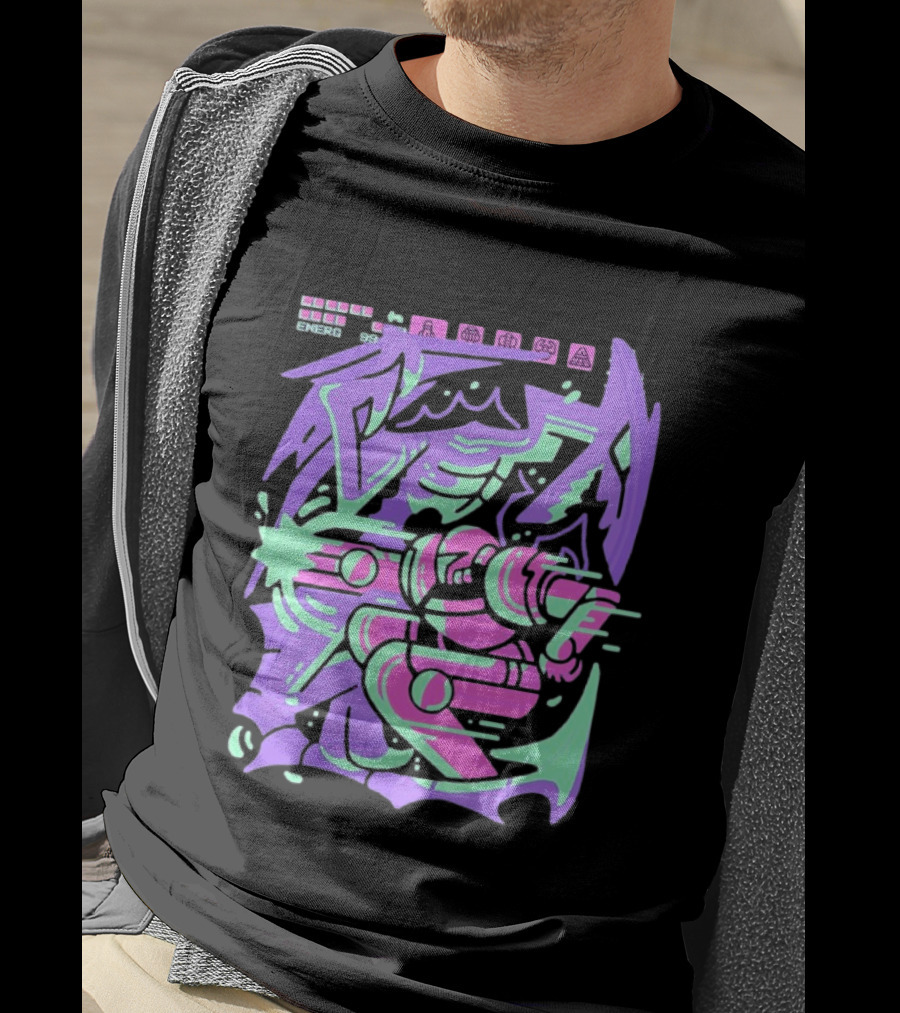 Metroid Space Pirate Skirmish Neon Glitch T-Shirt