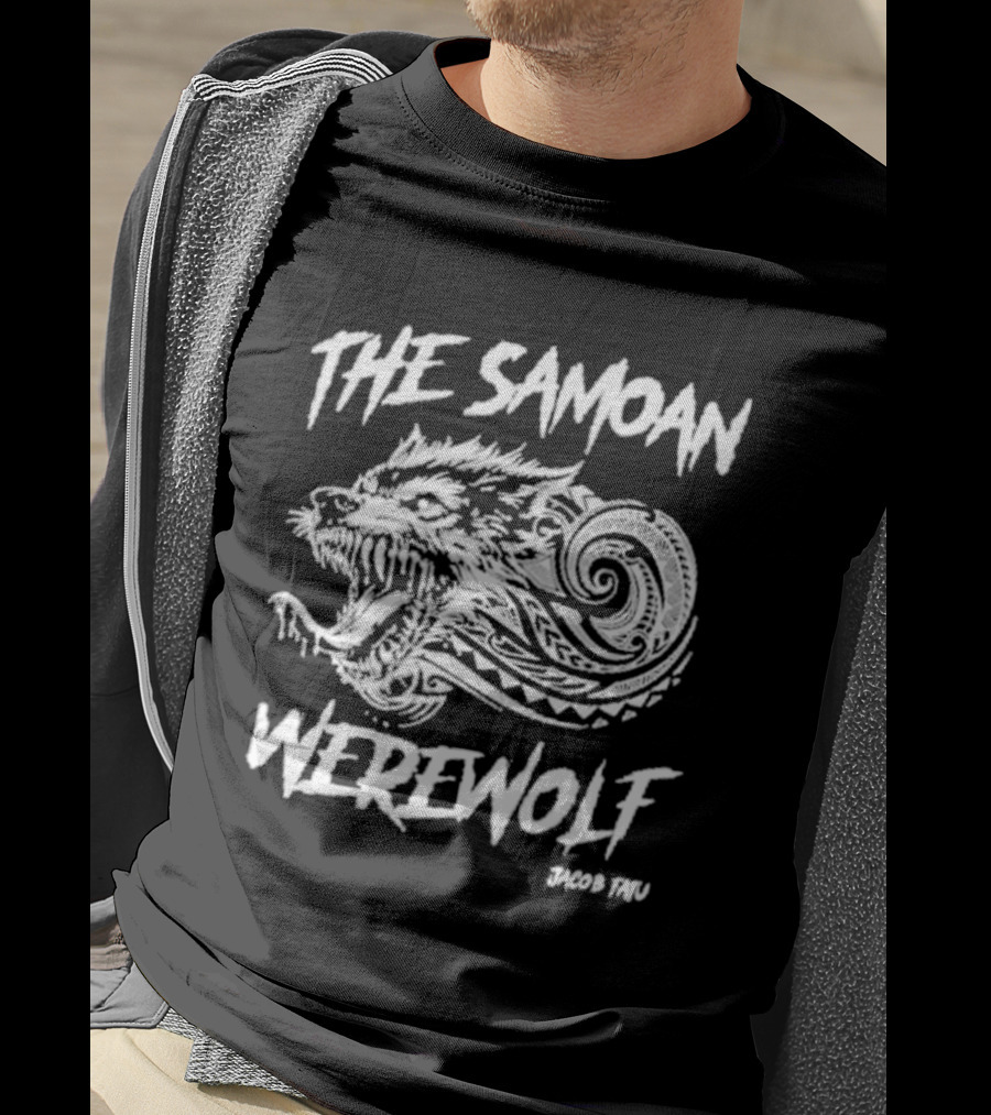The Samoan Werewolf Jacob Fatu Fierce Tribal Wolf Head T-Shirt