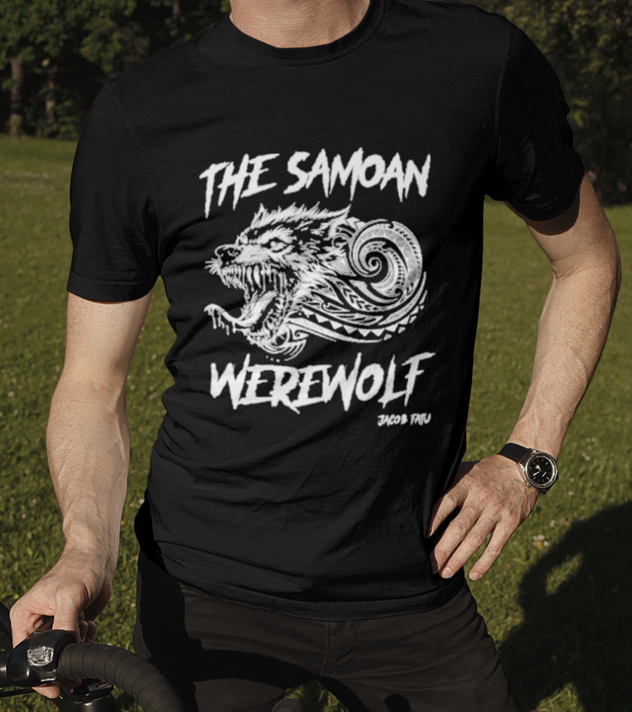 The Samoan Werewolf Jacob Fatu Fierce Tribal Wolf Head T-Shirt