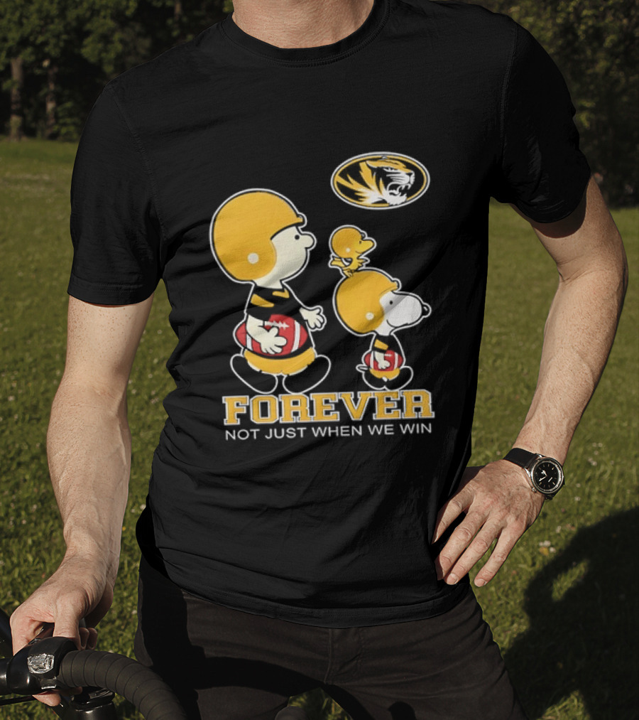 Peanuts Characters Football Mizzou Spirit Forever Not Just When We Win T-Shirt