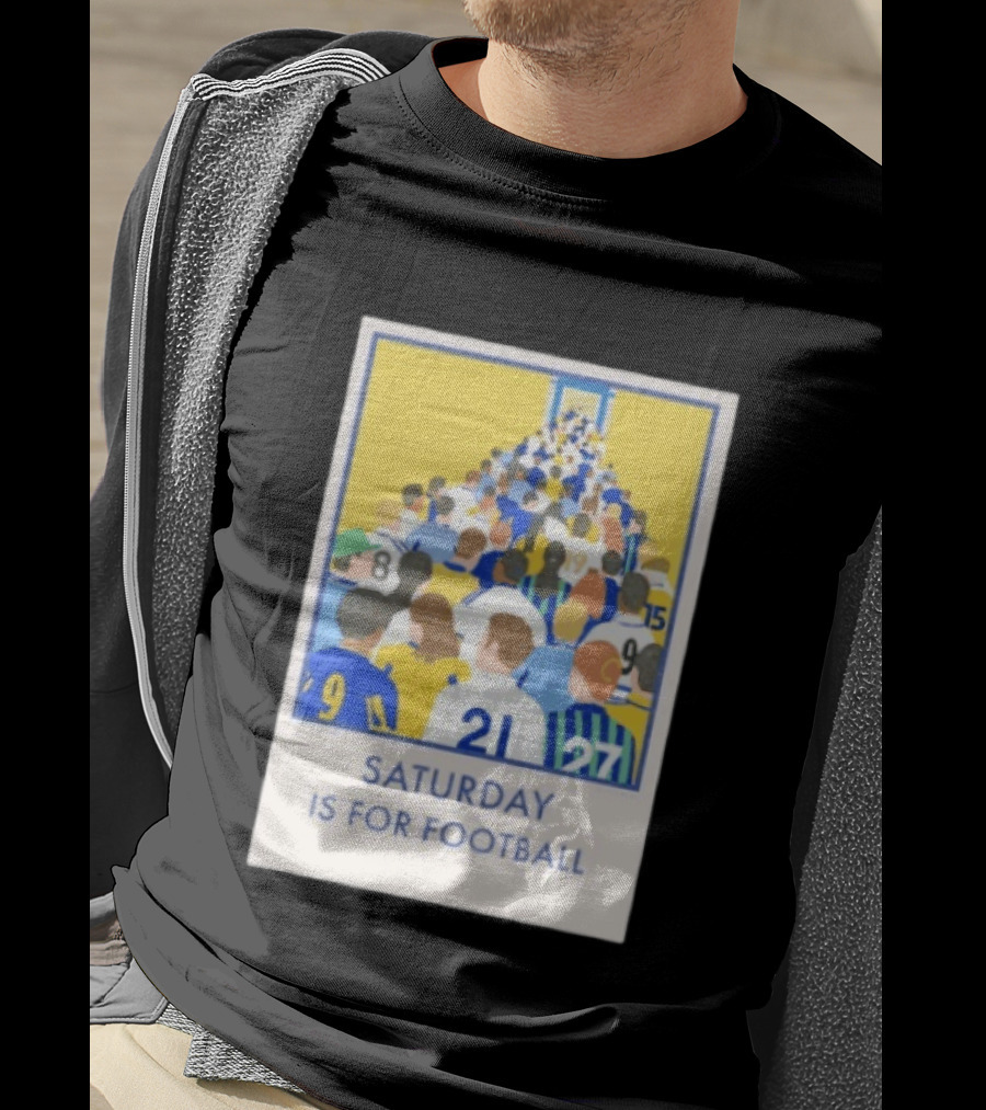 Saturday Is For Football Fans Colorful Player Gathering T-Shirt