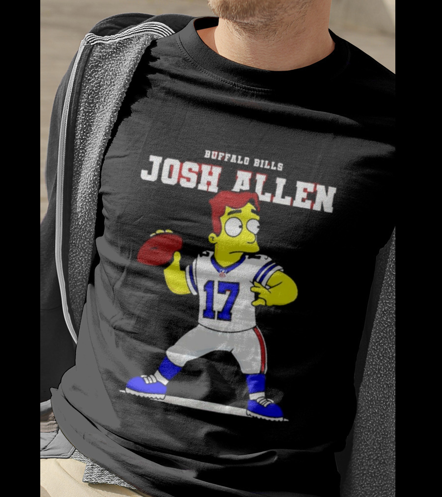 Simpson Springfield Josh Allen Buffalo Bills Football 17 T-Shirt
