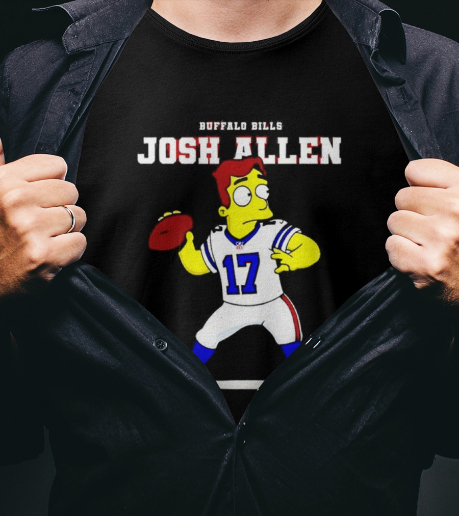 Simpson Springfield Josh Allen Buffalo Bills Football 17 T-Shirt