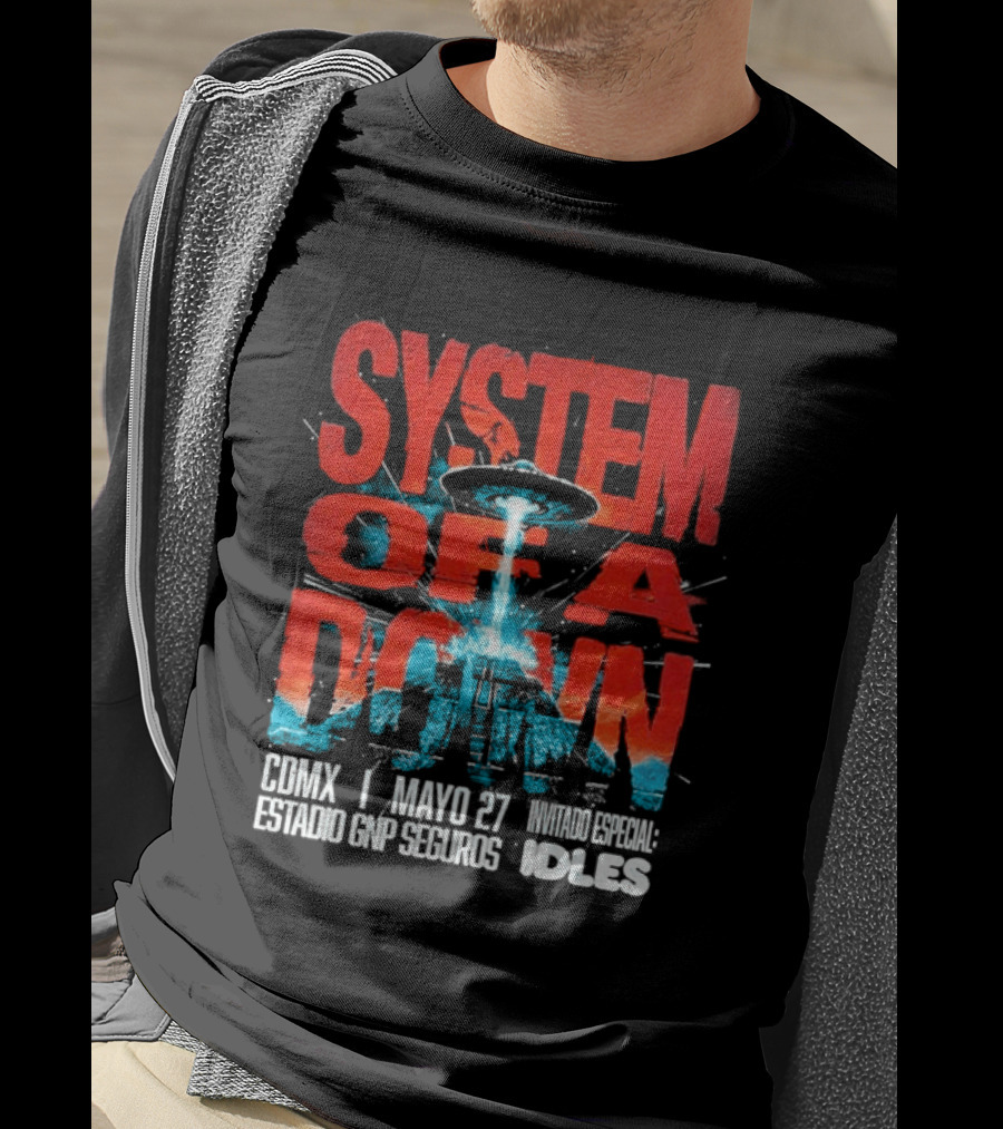 System Of A Down Mexico Tour 2026 CDMX Estadio GNP Seguros May 27 IDLES T-Shirt
