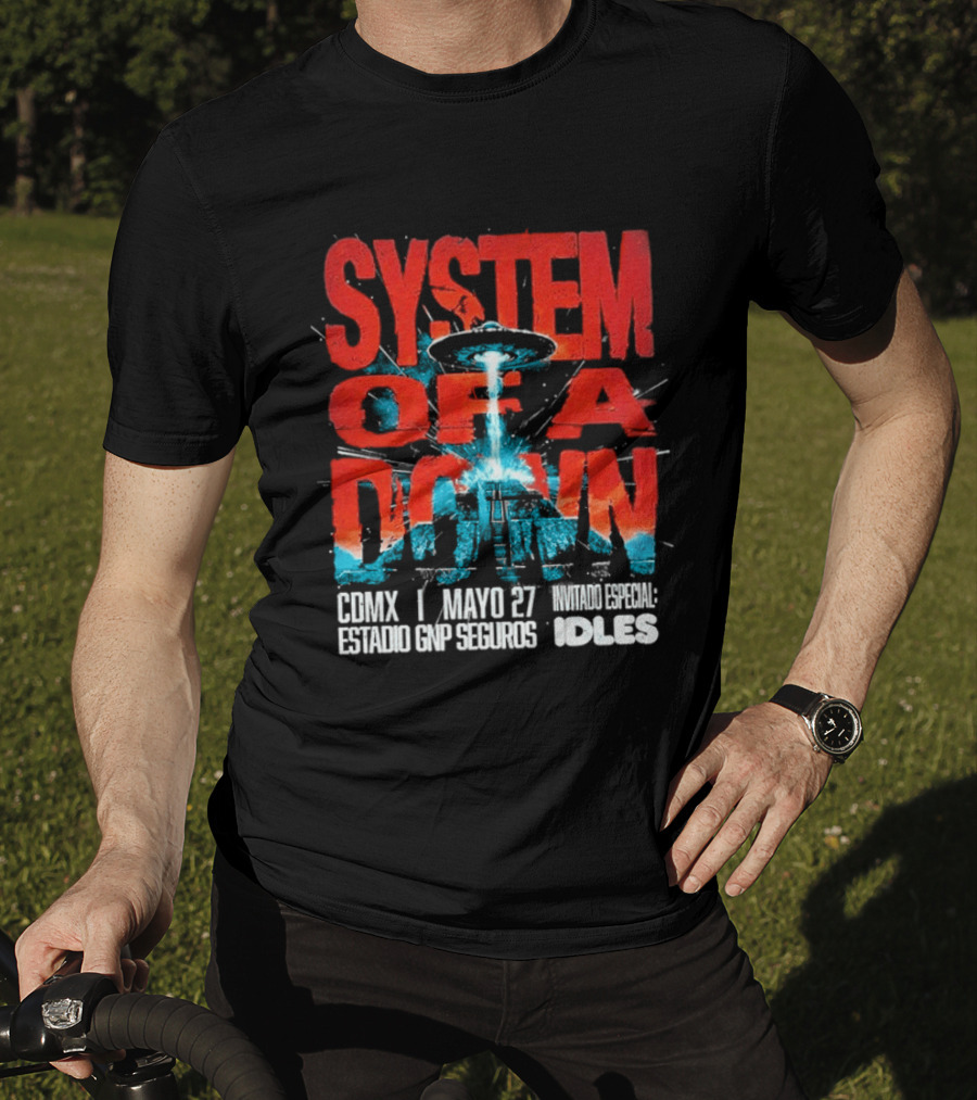 System Of A Down Mexico Tour 2026 CDMX Estadio GNP Seguros May 27 IDLES T-Shirt