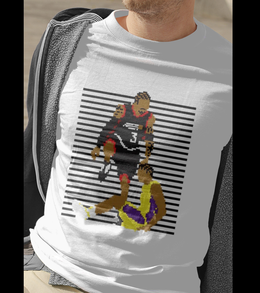 16 Bit Allen Iverson Steps Over Tyronn Lue Basketball Iconic Moment NBA Fans T-Shirt