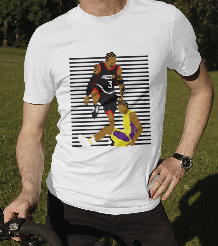 16 Bit Allen Iverson Steps Over Tyronn Lue Basketball Iconic Moment NBA Fans T-Shirt