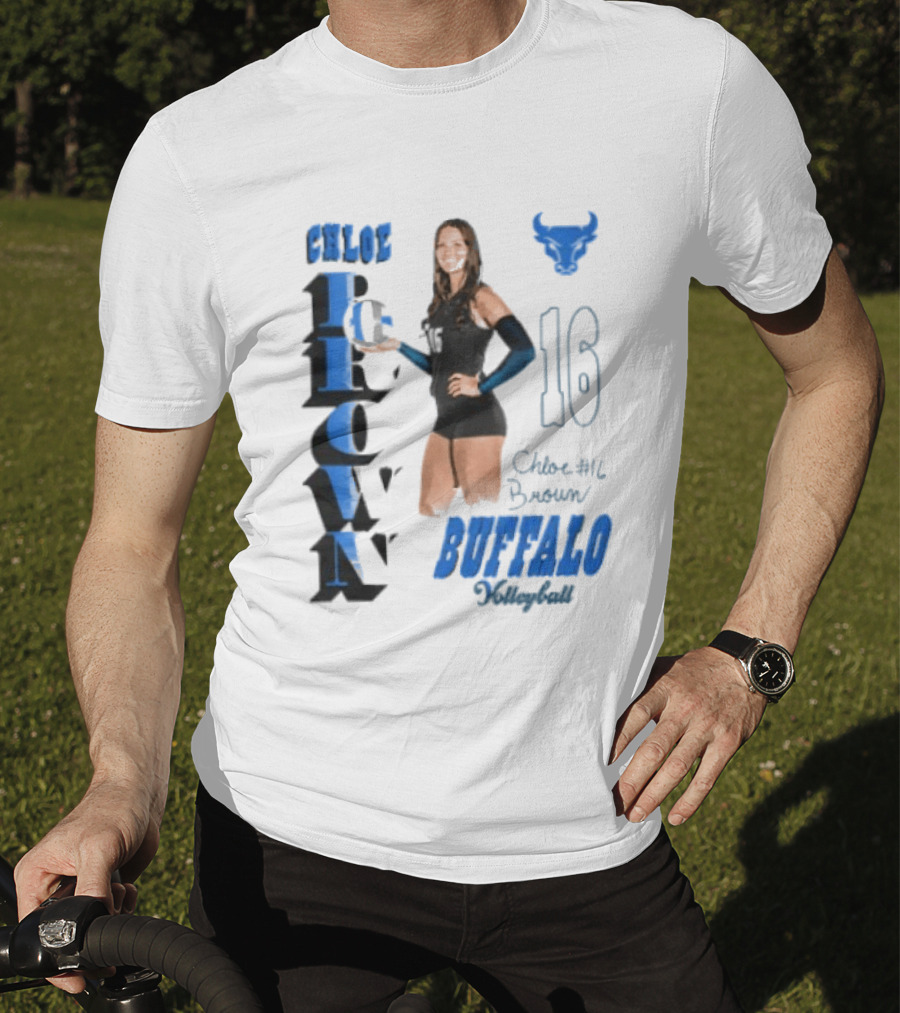 Chloe Brown Buffalo Volleyball Player Number 16 T-Shirt