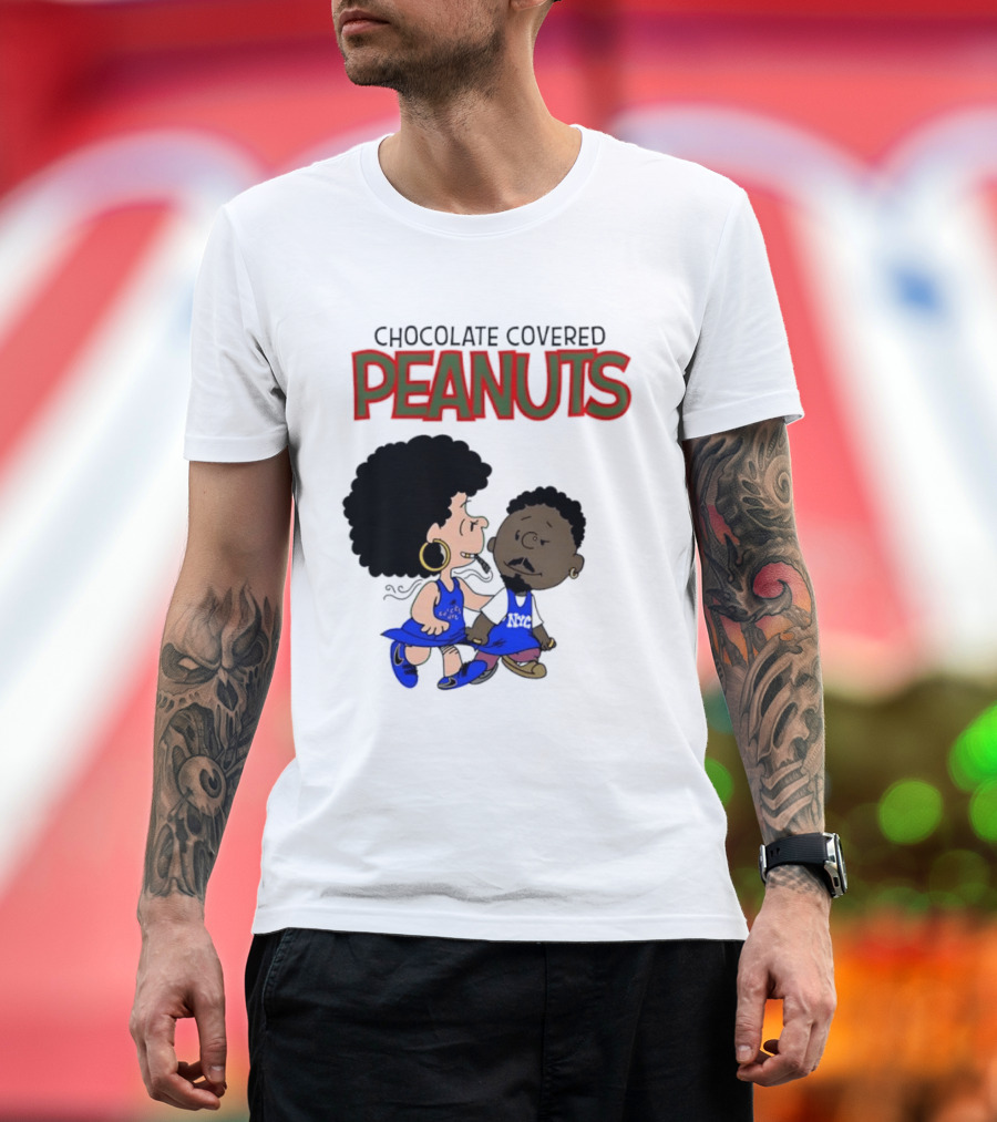 Chocolate Covered Peanuts Characters In Knicks Jerseys T-Shirt