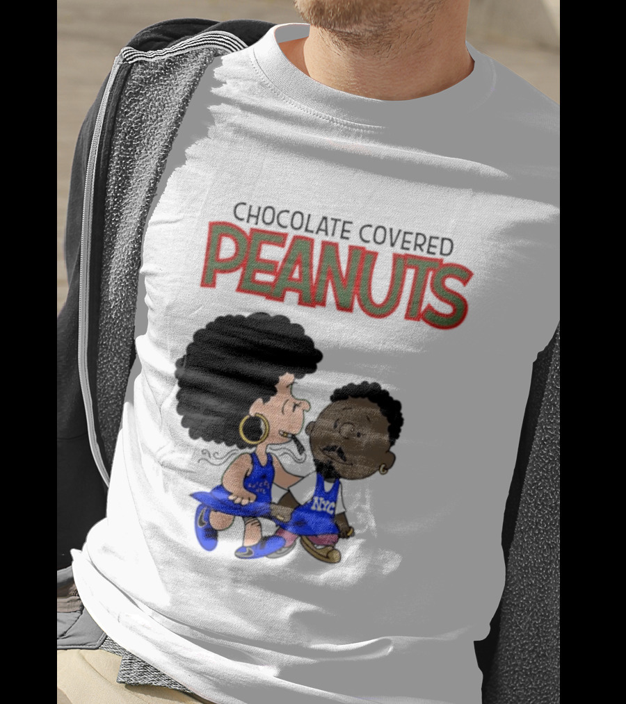 Chocolate Covered Peanuts Characters In Knicks Jerseys T-Shirt