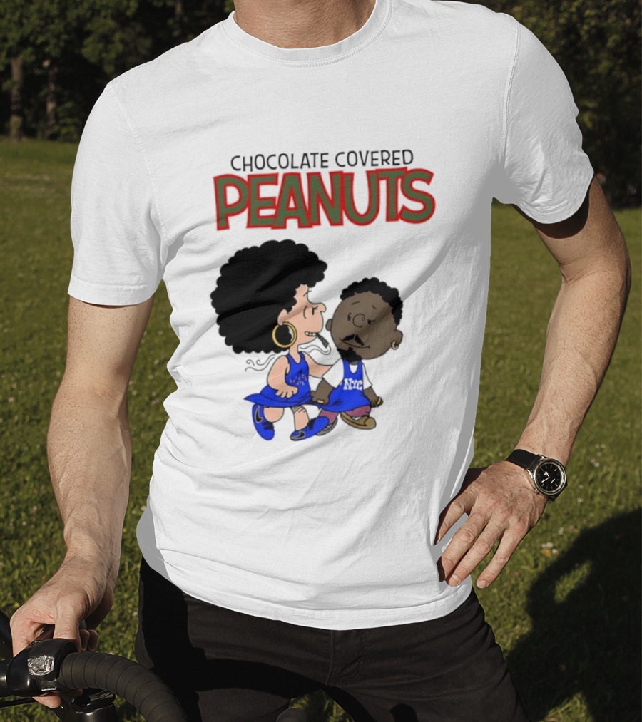 Chocolate Covered Peanuts Characters In Knicks Jerseys T-Shirt