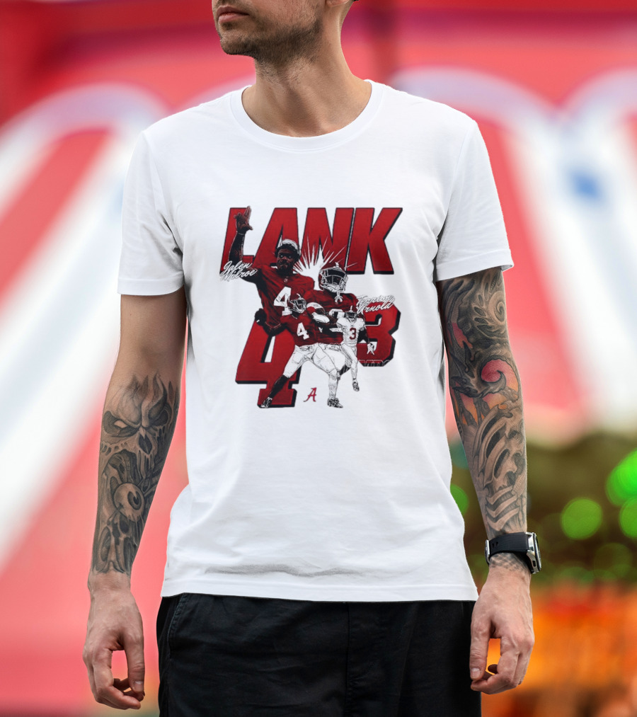 Alabama Crimson Tide Jalen Milroe Terrion Arnold Lank 4th 3 Football Caricature T-Shirt