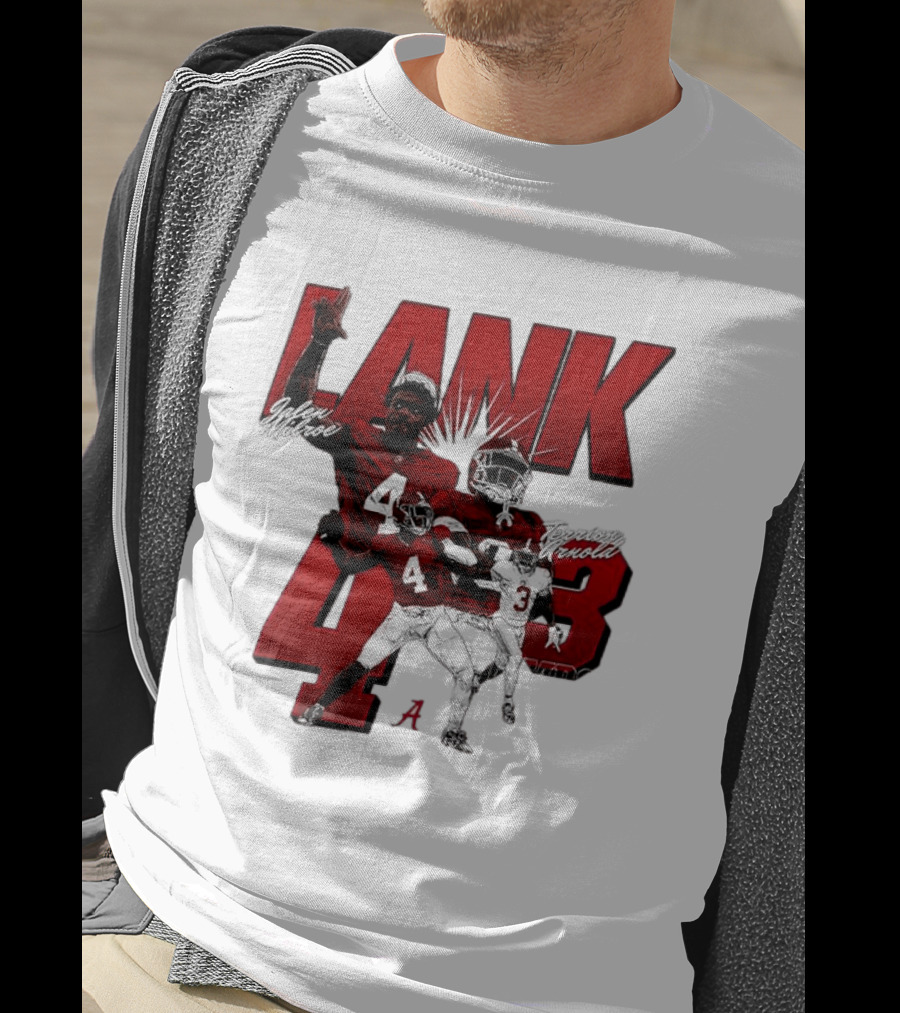 Alabama Crimson Tide Jalen Milroe Terrion Arnold Lank 4th 3 Football Caricature T-Shirt