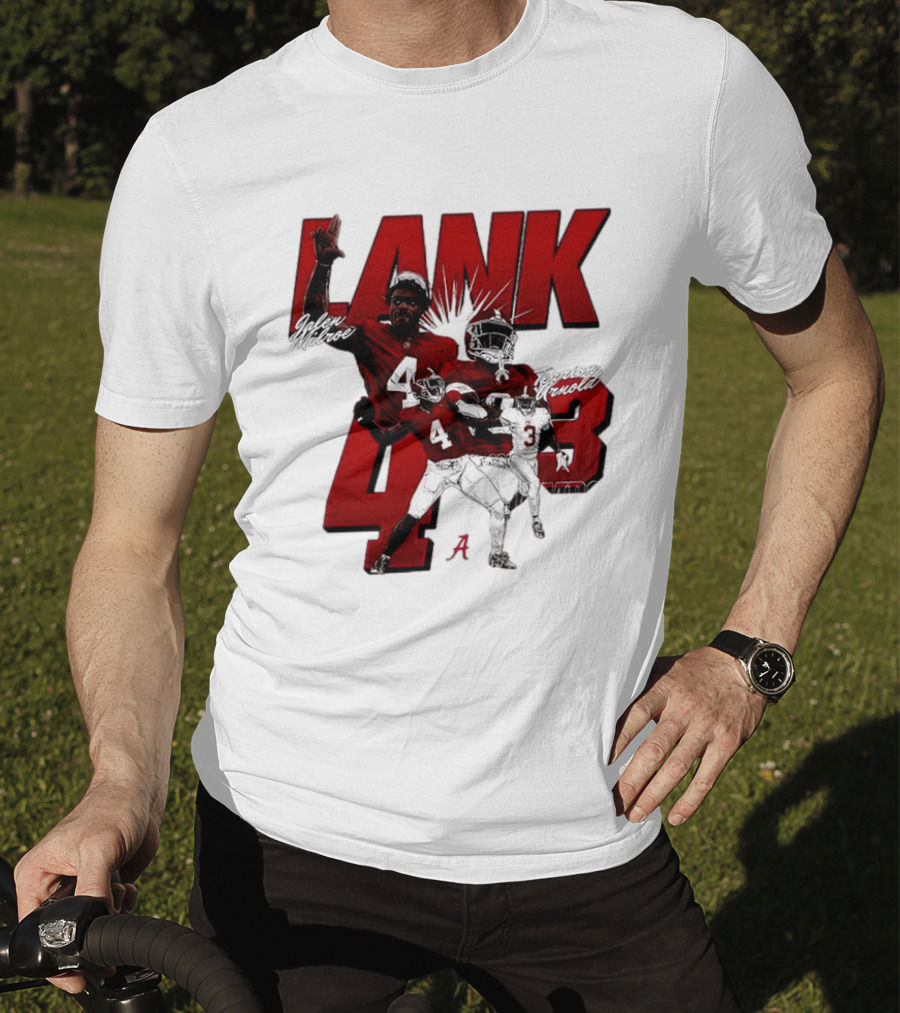Alabama Crimson Tide Jalen Milroe Terrion Arnold Lank 4th 3 Football Caricature T-Shirt