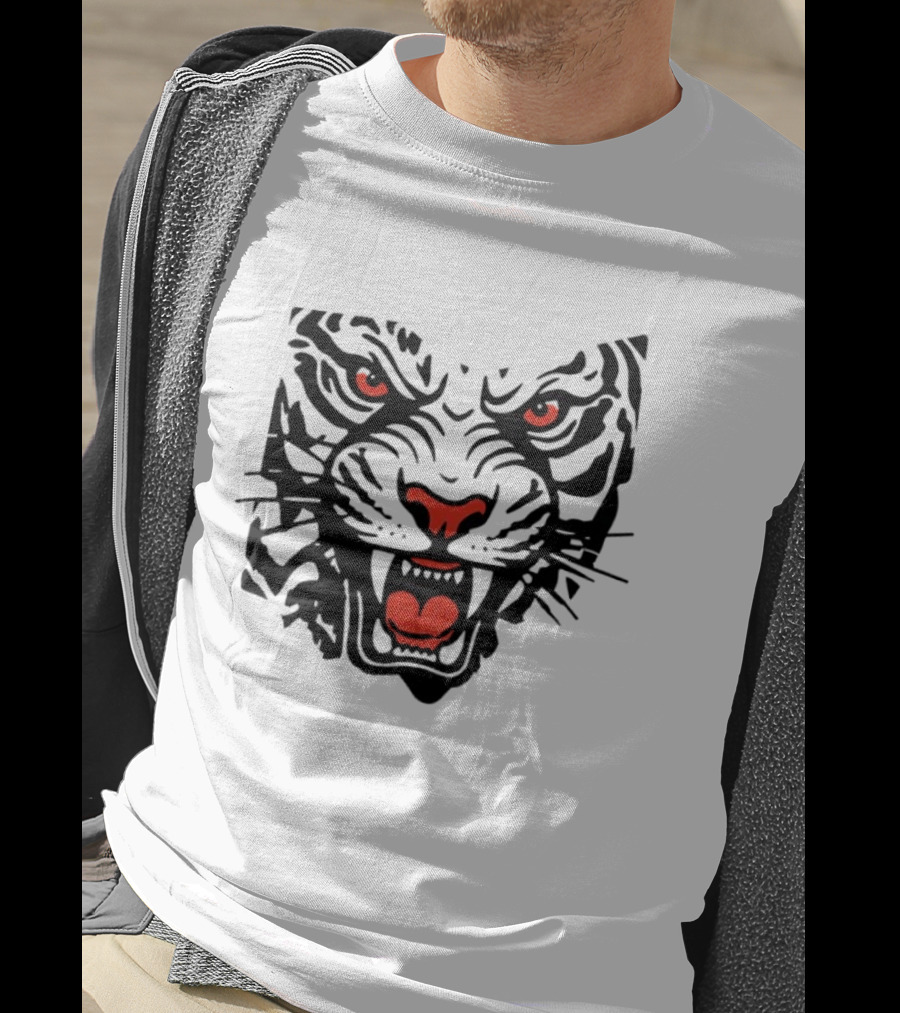 Clemson Tigers Head Clemson University Fierce Tiger Face T-Shirt