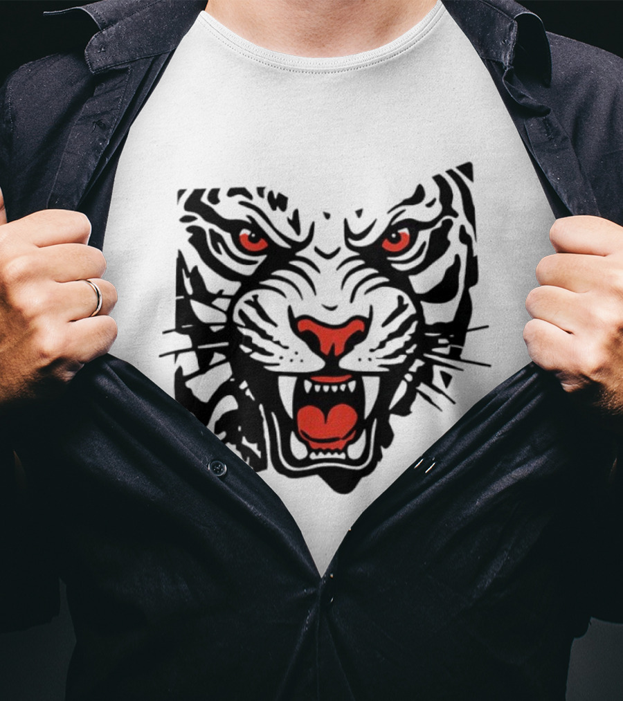 Clemson Tigers Head Clemson University Fierce Tiger Face T-Shirt